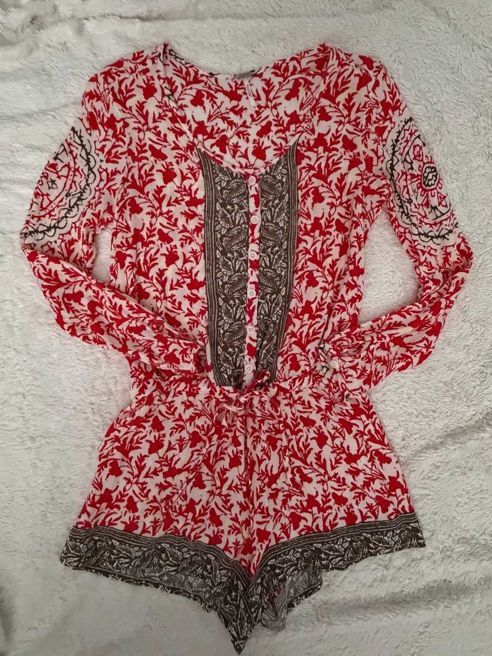 FREE PEOPLE Long-Sleeve Romper